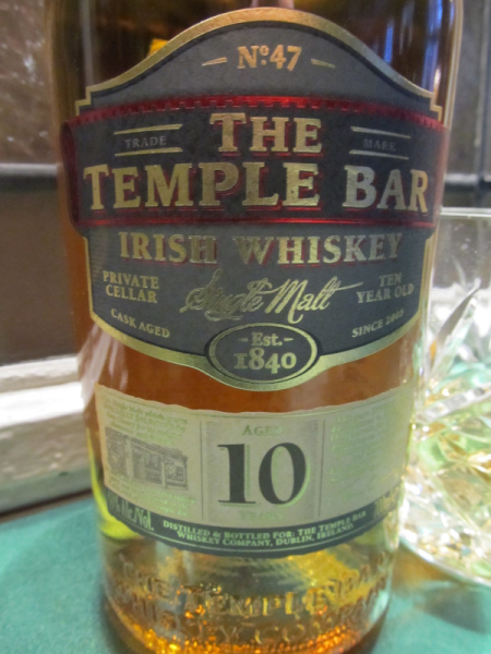 The Temple Bar 10 Jahre Single Malt Irish Whiskey